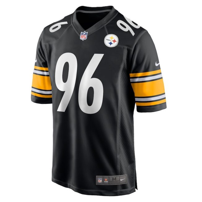 Breiden Fehoko 96 Pittsburgh Steelers Men Game Jersey - Black - Image 2