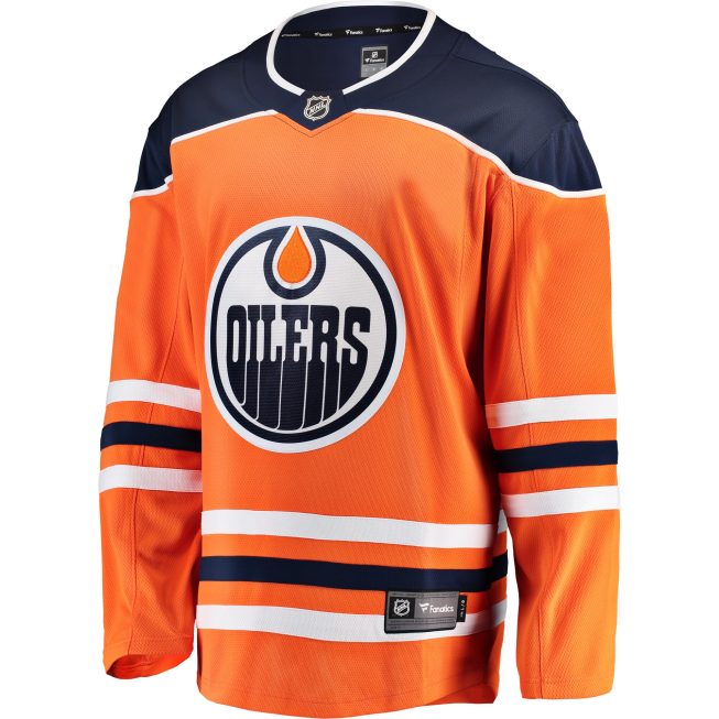 Edmonton Oilers Fanatics Breakaway Home Jersey - Orange - Image 2