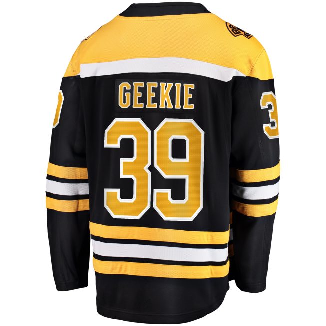 Morgan Geekie Boston Bruins Fanatics Home Breakaway Jersey - Black - Image 3