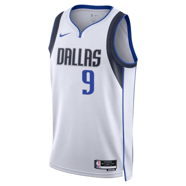 A.J. Lawson 9 Dallas Mavericks 2024 FINALS PATCH Swingman Jersey - Association Edition - White - Image 2