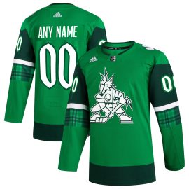 Arizona Coyotes St. Patrick's Day Authentic Custom Jersey - Kelly Green
