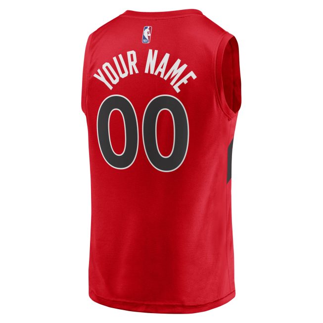 Toronto Raptors Fanatics Fast Break Replica Custom Jersey - Icon Edition - Red - Image 3
