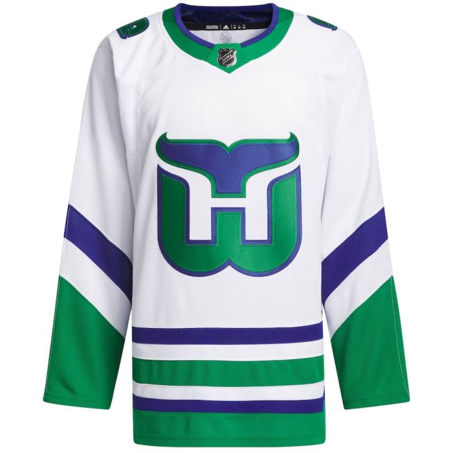 Carolina Hurricanes Whalers Primegreen Men Jersey - White - Image 2
