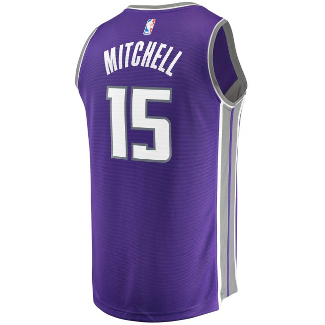 Davion Mitchell Sacramento Kings Fanatics Youth Fast Break Player Jersey - Icon Edition - Purple - Image 3