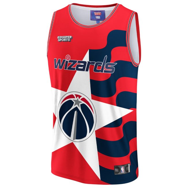 Washington Wizards & KidSuper Studios by Fanatics Unisex Hometown Jersey - Red - Image 2