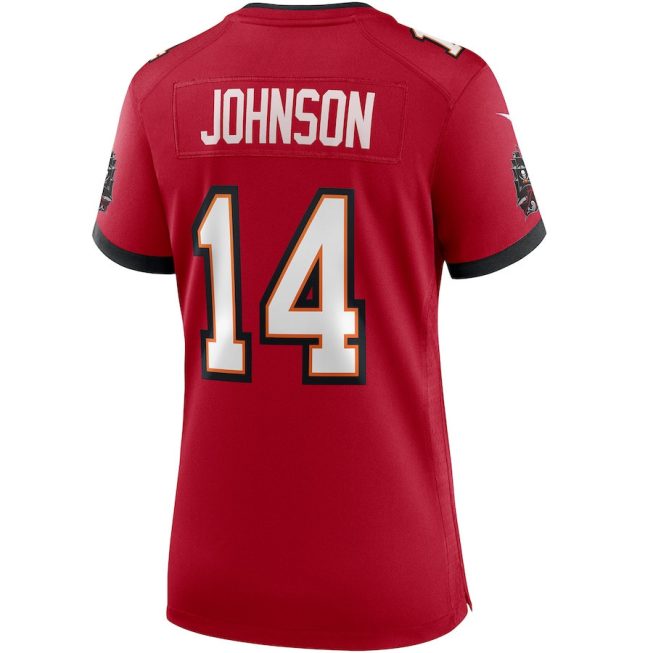 Brad Johnson 14 Tampa Bay Buccaneers Women Game Retired Jersey - Red - Image 3