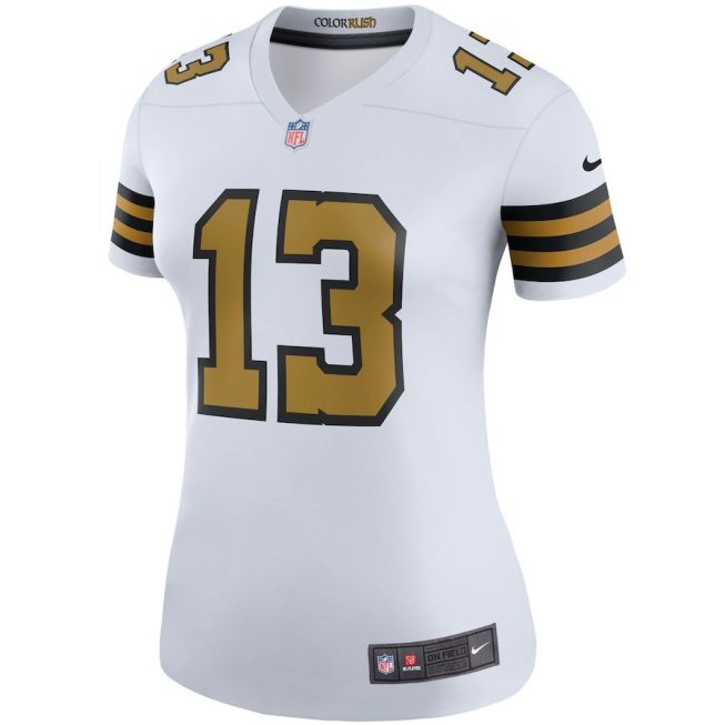 Michael Thomas 13 New Orleans Saints Women Color Rush Legend Jersey - White - Image 2