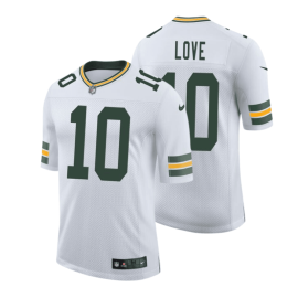 Jordan Love 10 Green Bay Packers Men Away Limited Jersey - White
