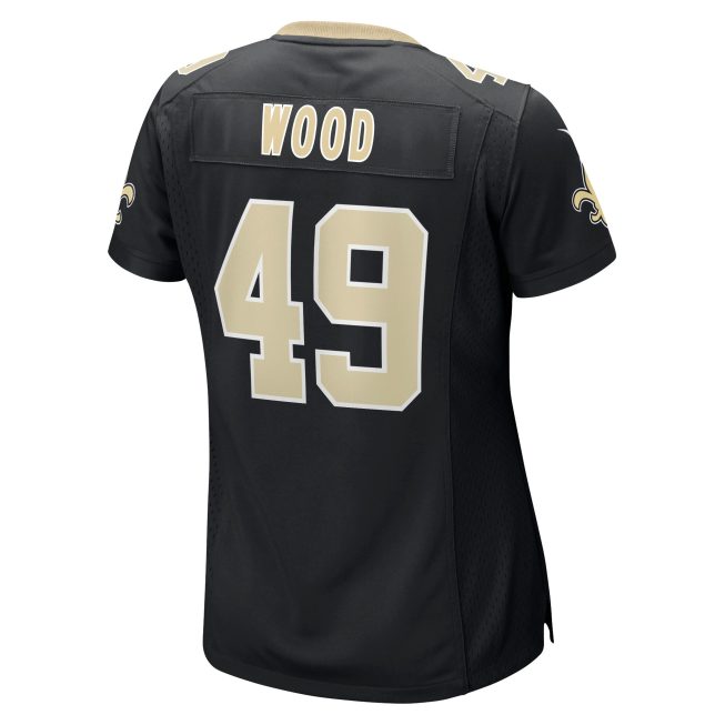 Zach Wood New Orleans Saints Women's Game Jersey - Black - Image 3