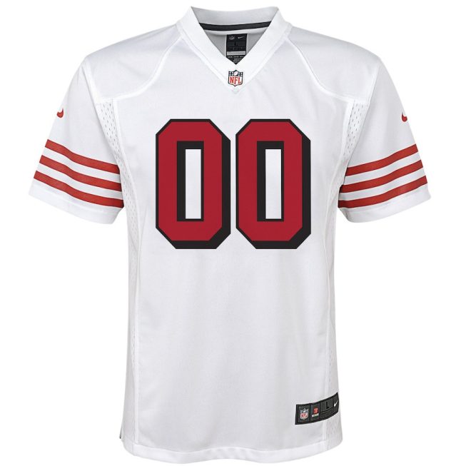 San Francisco 49ers Custom Alternate Game YOUTH Jersey - White - Image 2
