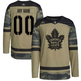 Toronto Maple Leafs Logo Military Appreciation Team Authentic Custom Practice Jersey - Camo
