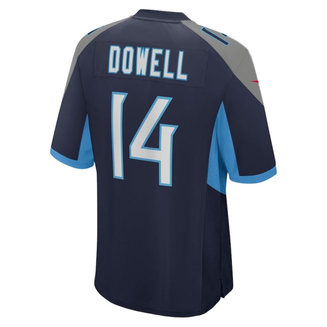 Colton Dowell 14 Tennessee Titans Men Team Game Jersey - Navy - Image 3