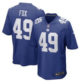 Tomon Fox New York Giants Game Player Jersey - Royal