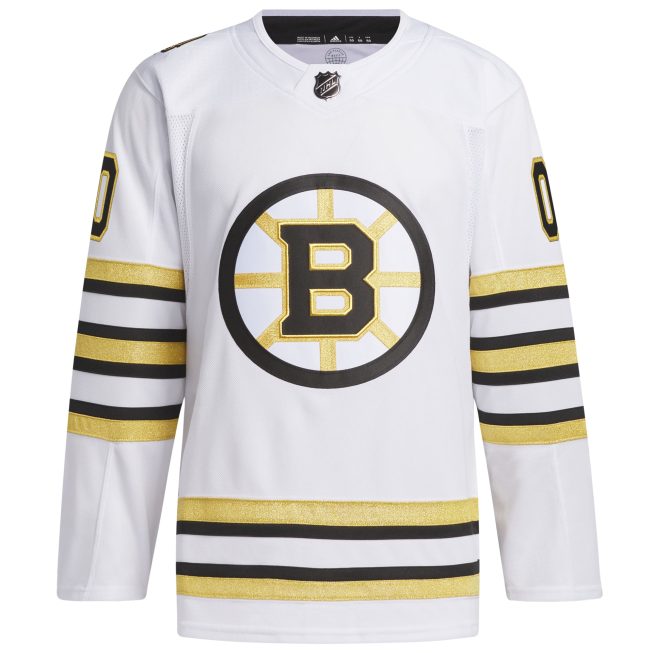 Boston Bruins 100th Anniversary Primegreen Authentic Custom Jersey - White - Image 2