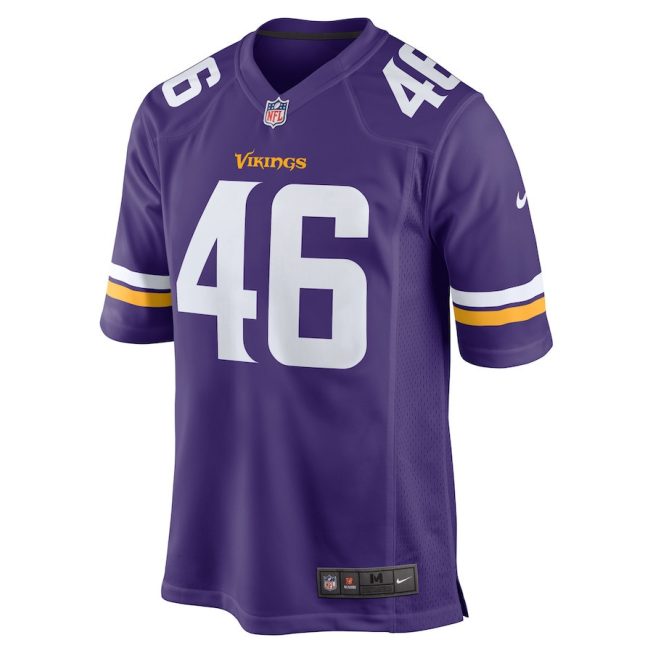 Myles Dorn 46 Minnesota Vikings Men Game Jersey - Purple - Image 2