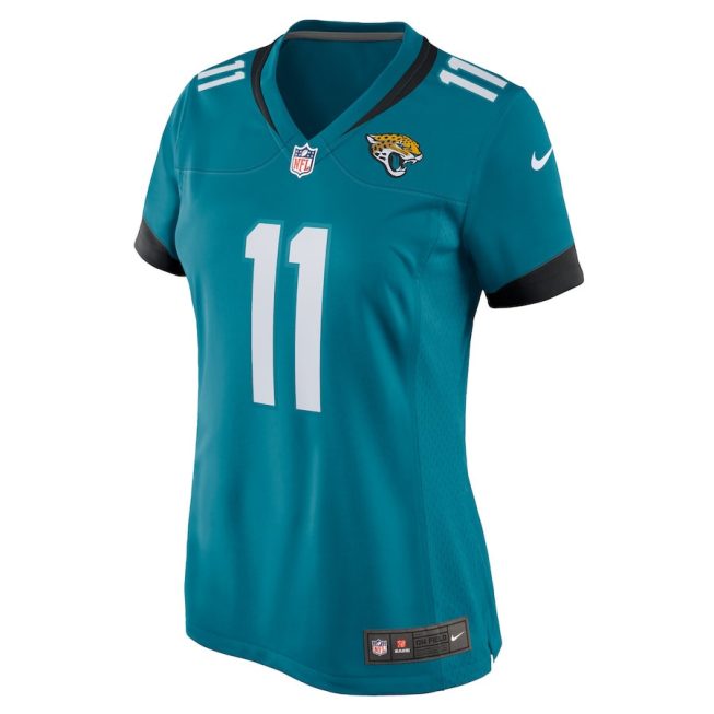 Parker Washington 11 Jacksonville Jaguars Women Team Game Jersey - Teal - Image 2
