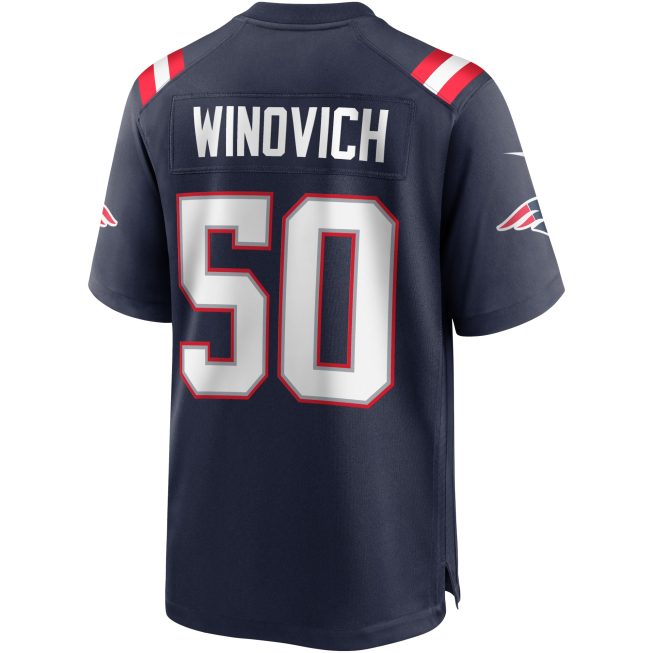 Chase Winovich New England Patriots Game Player Jersey - Navy - Image 3
