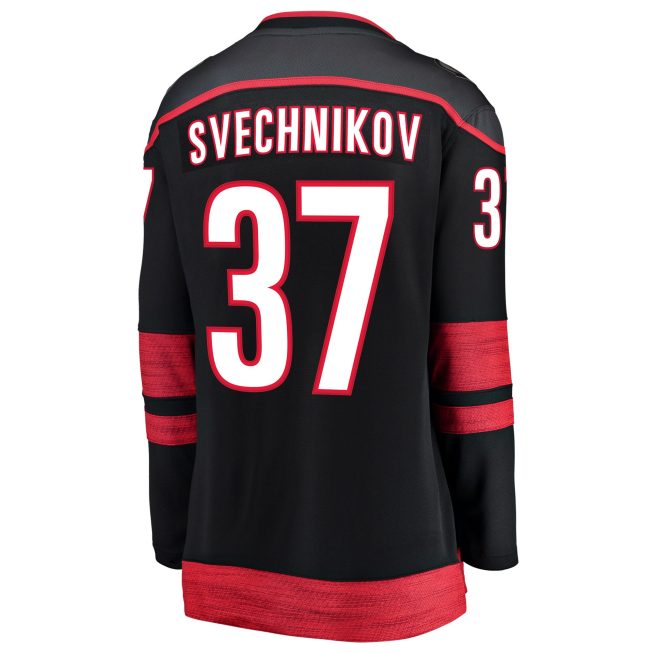 Andrei Svechnikov Carolina Hurricanes Fanatics Women's Home Breakaway Player Jersey - Black - Image 3