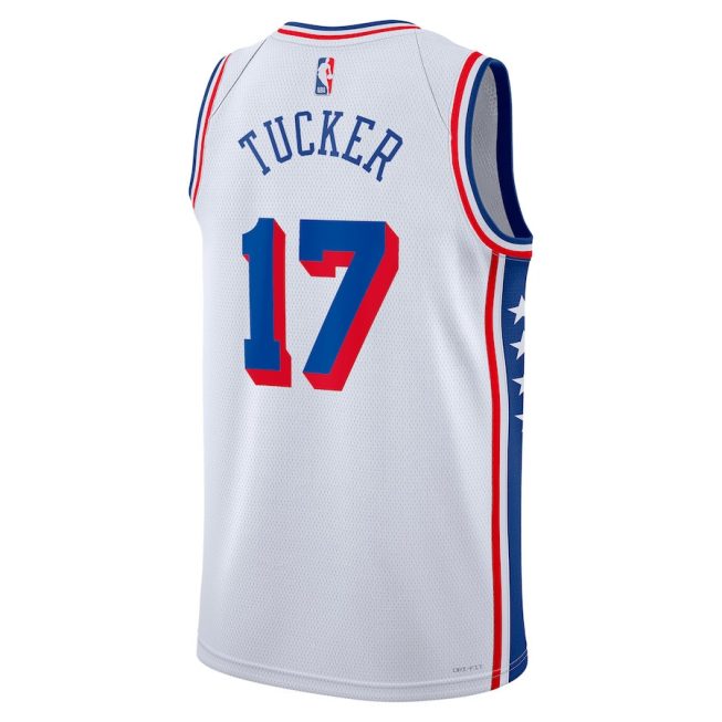 P.J. Tucker 17 Philadelphia 76ers 2023/24 Swingman Jersey - Association Edition - White - Image 3