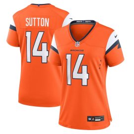 Courtland Sutton 14 Denver Broncos Women Game Jersey - Orange