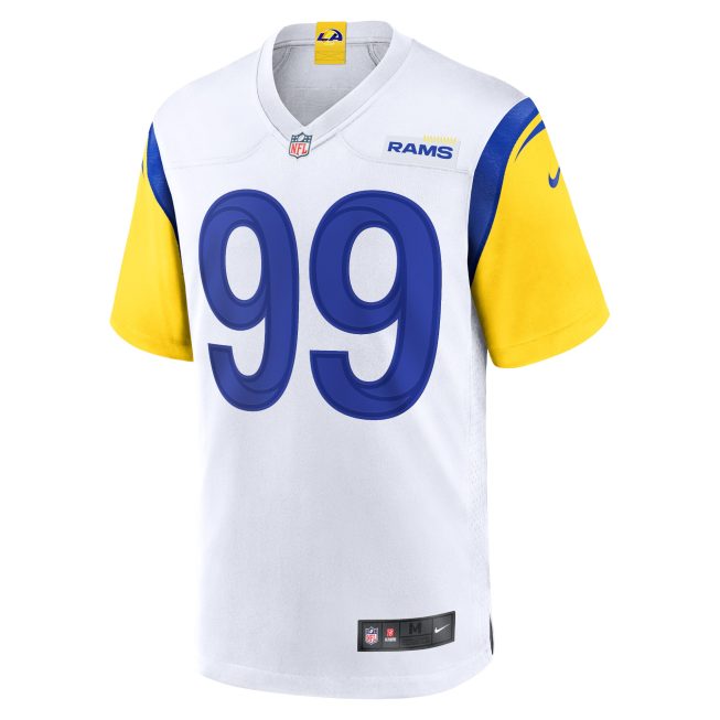 Aaron Donald Los Angeles Rams Alternate Game Jersey - White - Image 2