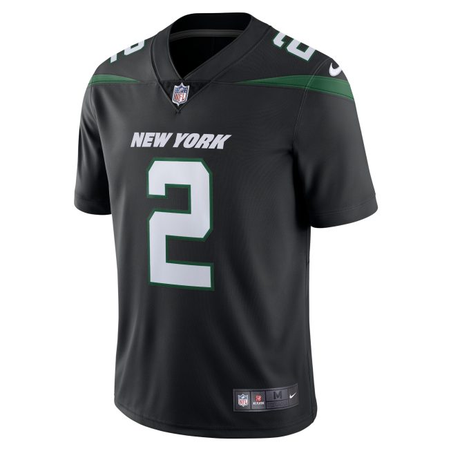 Zach Wilson New York Jets Vapor Limited Jersey - Stealth Black - Image 2
