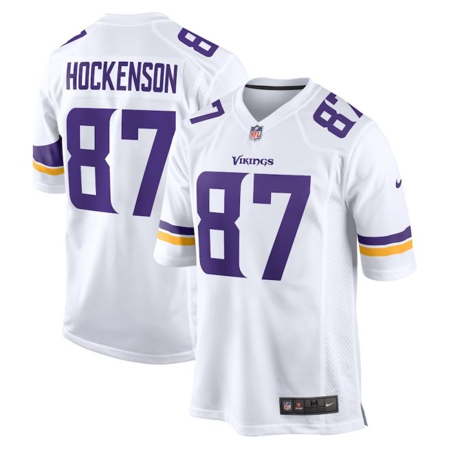 T.J. Hockenson 87 Minnesota Vikings Men Game Jersey - White