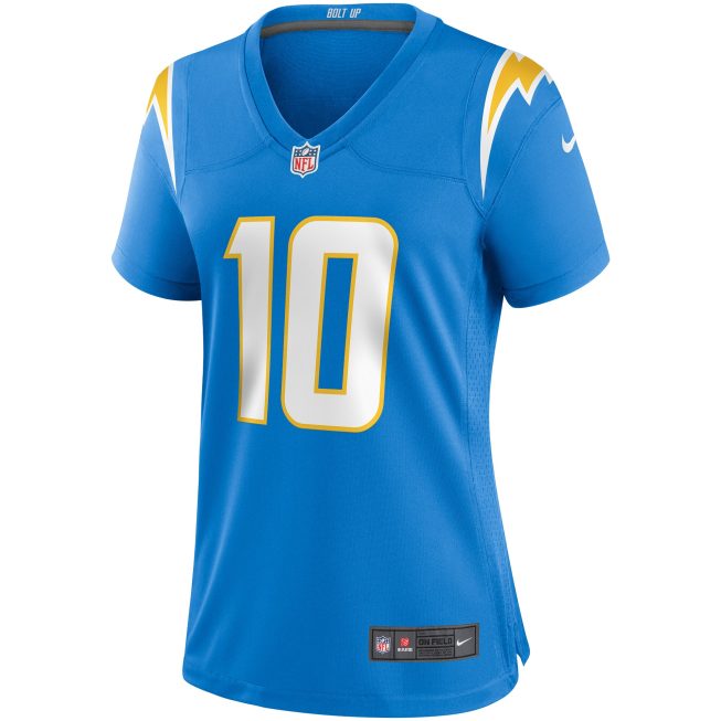 Justin Herbert Los Angeles Chargers Women's Player Game Jersey - Powder Blue - Image 2
