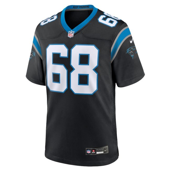 Cade Mays 68 Carolina Panthers Men Team Game Jersey - Black - Image 2