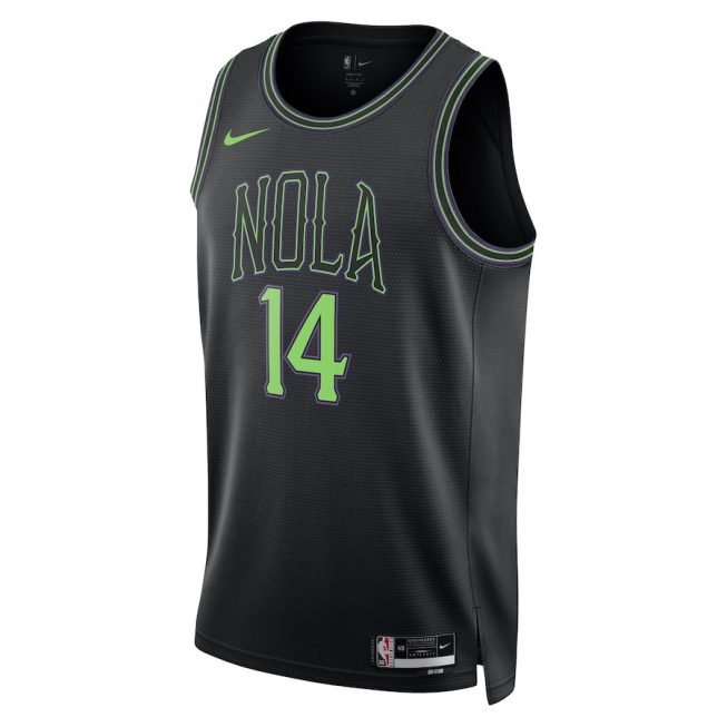 Brandon Ingram 14 New Orleans Pelicans 2023/24 City Edition Swingman Jersey - Black - Image 2