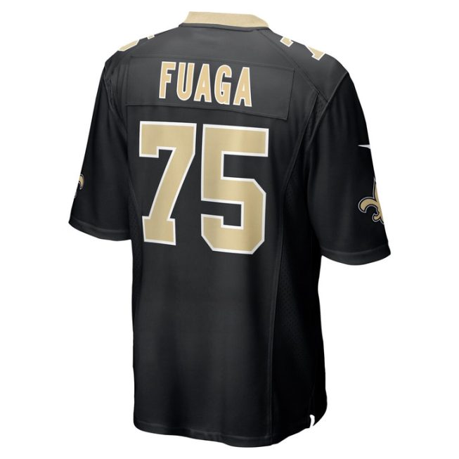 Taliese Fuaga New Orleans Saints 2024 First Round Pick Player Game Jersey - Black - Image 3