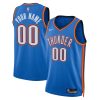 Oklahoma City Thunder Unisex Swingman Custom Jersey Blue - Icon Edition