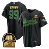 Jerome Brown 99 Philadelphia Eagles Jerome Brown Retired Patch Baseball Men Jersey - Black Gold Trim