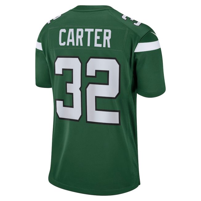 Michael Carter 32 New York Jets Men Game Jersey - Gotham Green - Image 3