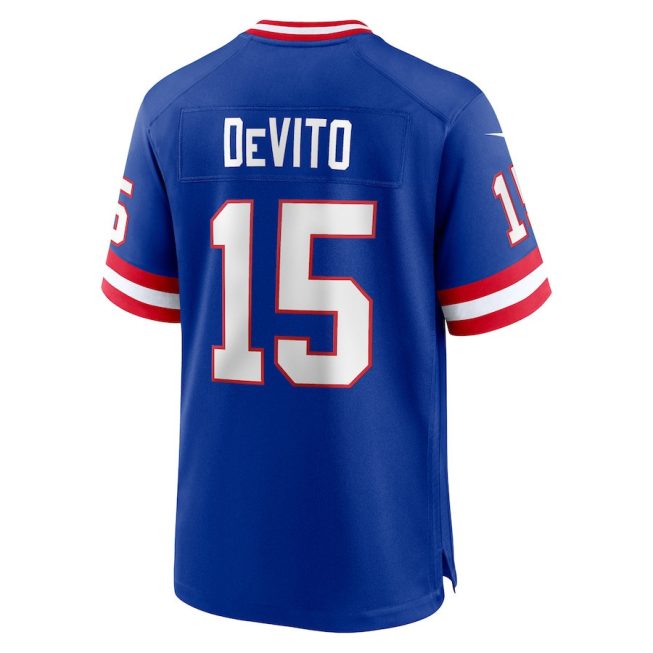 Tommy DeVito 15 New York Giants Alternate Game Men Jersey - Royal - Image 3
