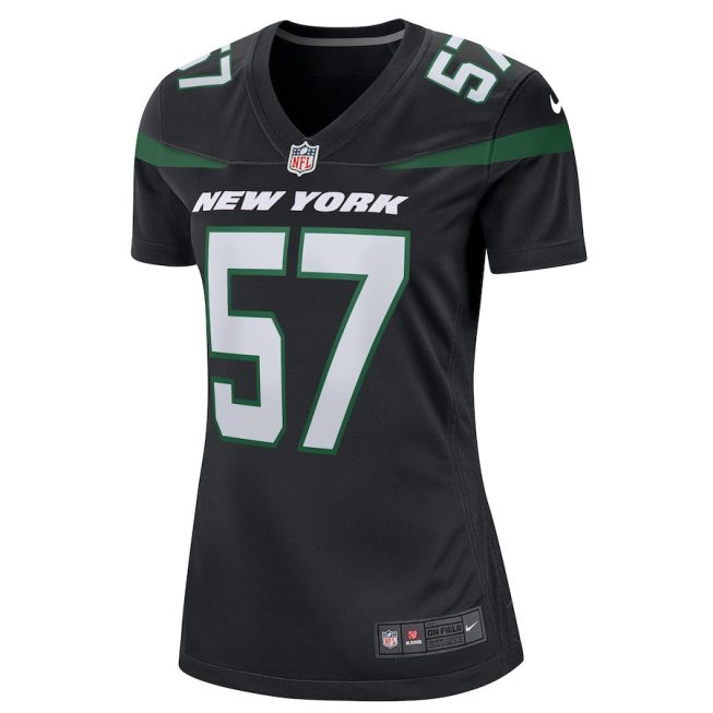 Bart Scott 57 New York Jets Women Retired Jersey - Black - Image 2