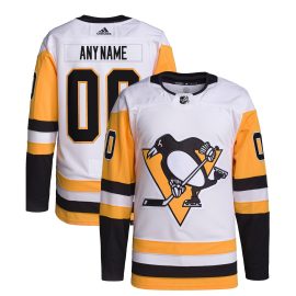 Pittsburgh Penguins Away Primegreen Authentic Custom Jersey - White