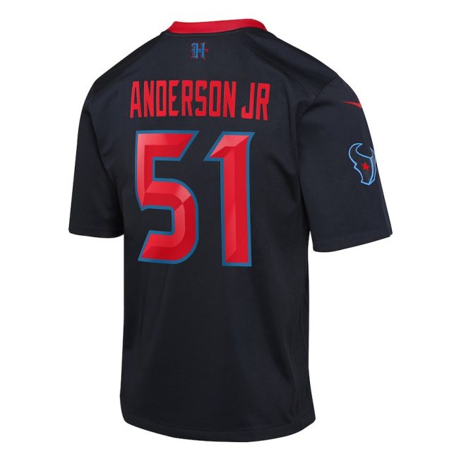 Will Anderson Jr. 51 Houston Texans Youth 2nd Alternate Game Jersey - Navy - Image 3