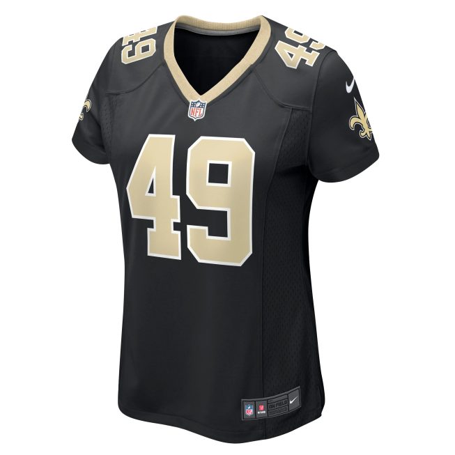 Zach Wood New Orleans Saints Women's Game Jersey - Black - Image 2