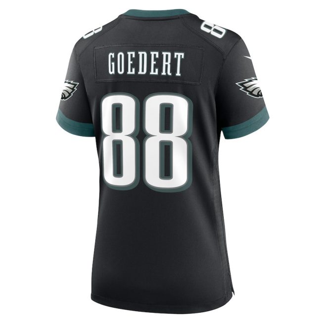 Dallas Goedert 88 Philadelphia Eagles Alternate Game Women Jersey - Black - Image 3