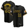 Rui Hachimura 28 Los Angeles Lakers Baseball Men Jersey - Black Mamba