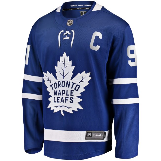 John Tavares Toronto Maple Leafs Fanatics Captain Patch Home Breakaway Jersey - Blue - Image 2