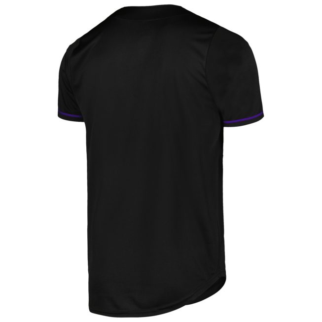 Los Angeles Lakers Fanatics Pop Baseball Jersey - Black - Image 3
