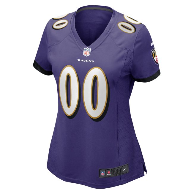 Baltimore Ravens Women's Custom Game Jersey - Purple - Image 2
