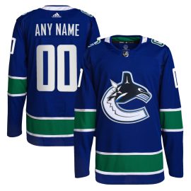 Vancouver Canucks Home Primegreen Authentic Custom Jersey - Royal