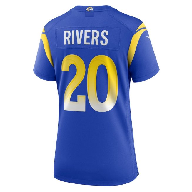 Ronnie Rivers 20 Los Angeles Rams Women Team Game Jersey - Royal - Image 3