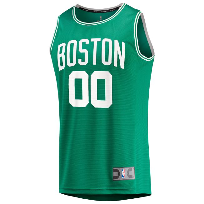 Boston Celtics Fanatics Fast Break Custom Replica Jersey Kelly Green - Icon Edition - Image 2