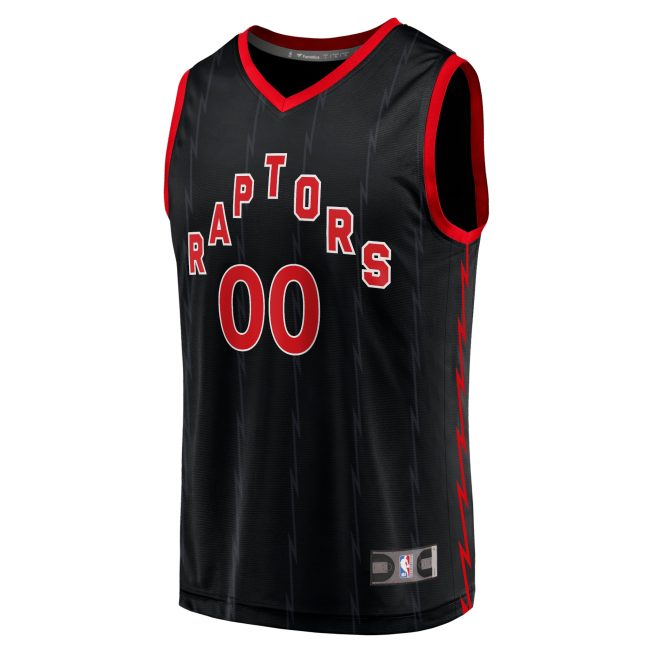 Toronto Raptors Fanatics Fast Break Replica Custom Jersey Black - Statement Edition - Image 2