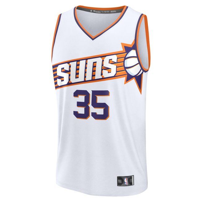 Kevin Durant Phoenix Suns Fanatics Youth Fast Break Replica Player Jersey - Association Edition - White - Image 2