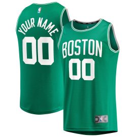 Boston Celtics Fanatics Youth Fast Break Custom Jersey - Green - Icon Edition